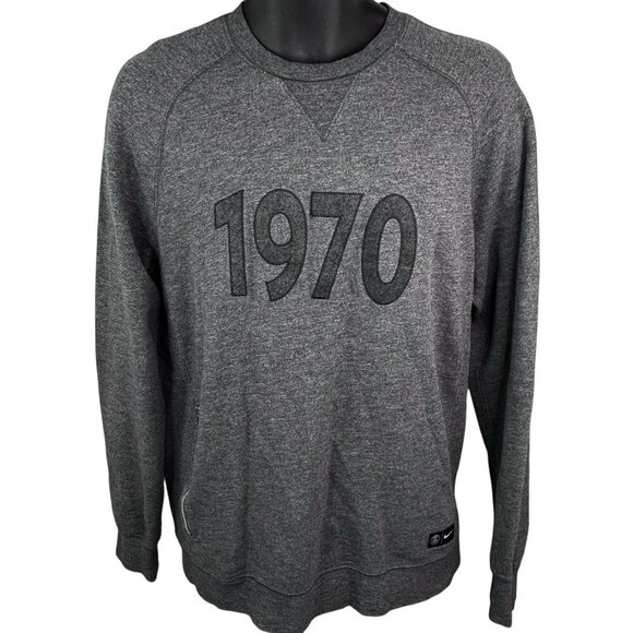 PSG Nike 1970 Gray Long Sleeve Pullover Sweatshirt Men’s L Soccer Football - Picture 1 of 10